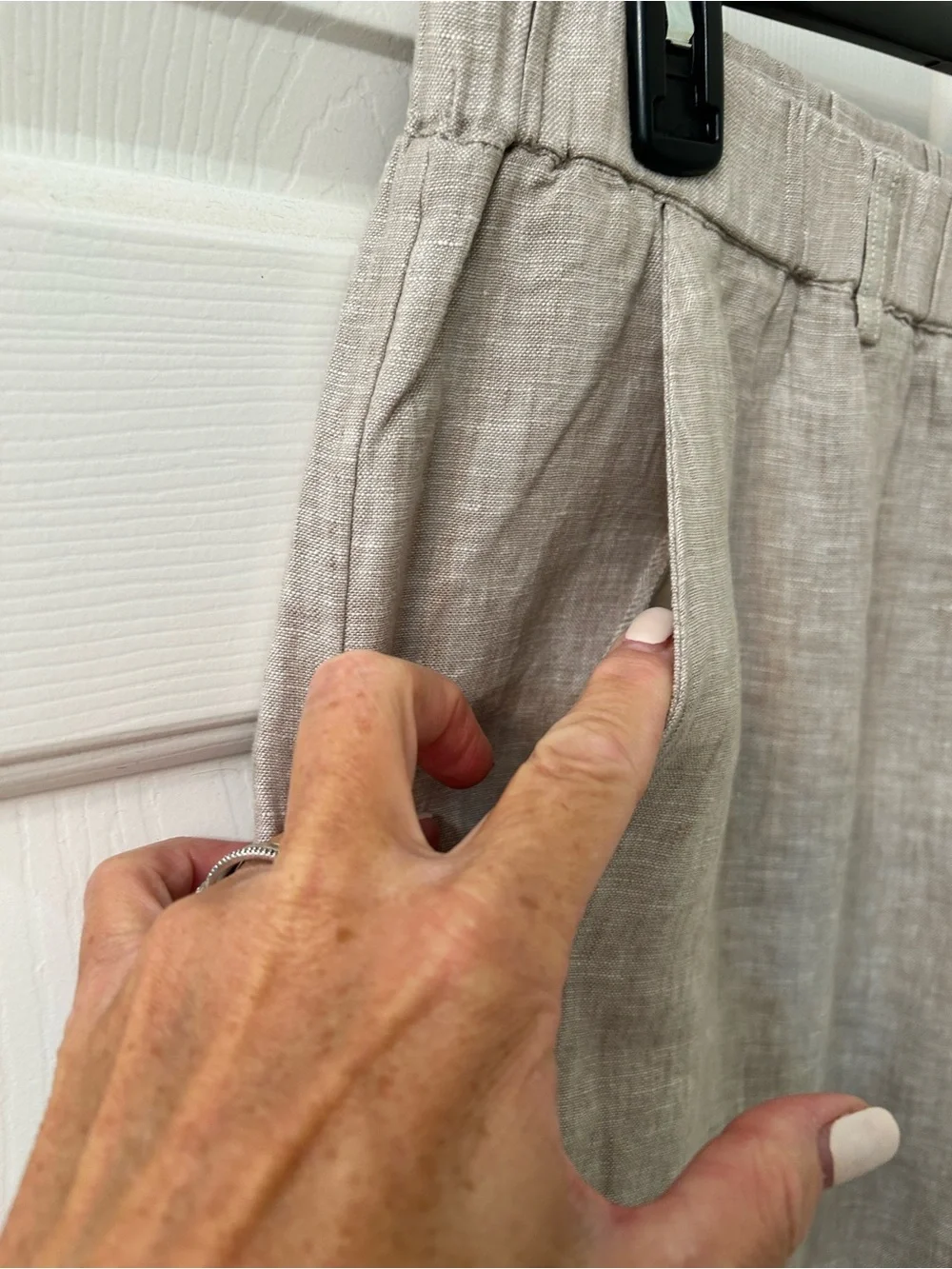 Quince 100% Linen Pants 🌾 NWT Sz L Flax Tan 26” Inseam